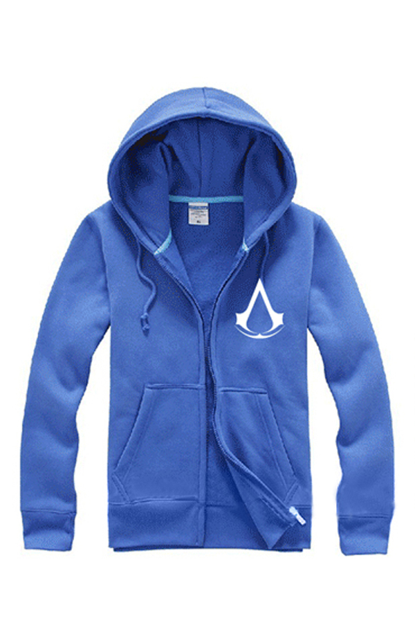 Game Costume Assassin's Creed Fleeces Blue Hoodie - Click Image to Close